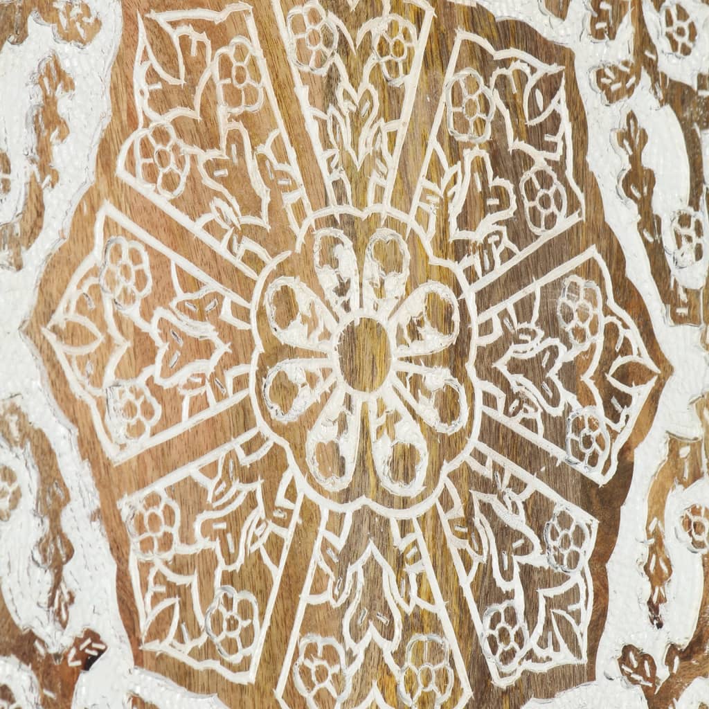 vidaXL Wood Wall Panel Hand-Carved Decoration Wall Panels Solid Mango Wood