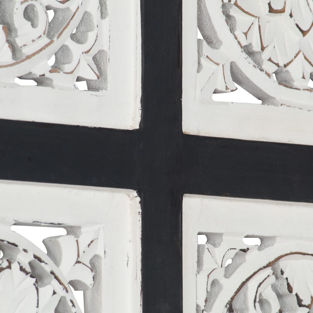 vidaXL Wall Panel Decorative Panel with Hand-Carved Design Framed Wall Art