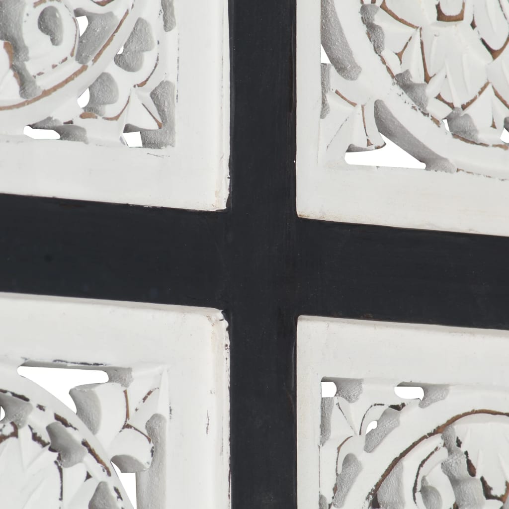 vidaXL Wall Panel Decorative Panel with Hand-Carved Design Framed Wall Art