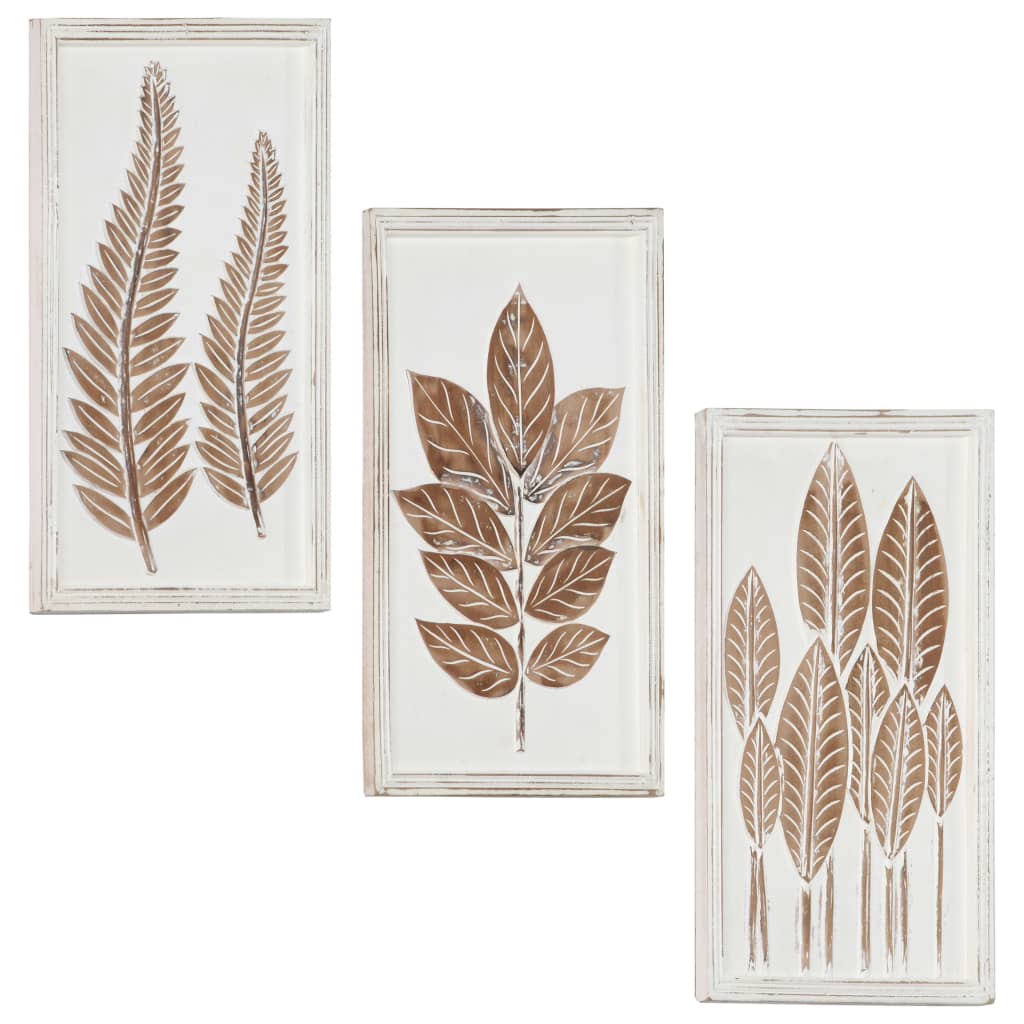 vidaXL Hand-Carved Wall Panels 3 pcs MDF 15.7"x23.6"x0.6"