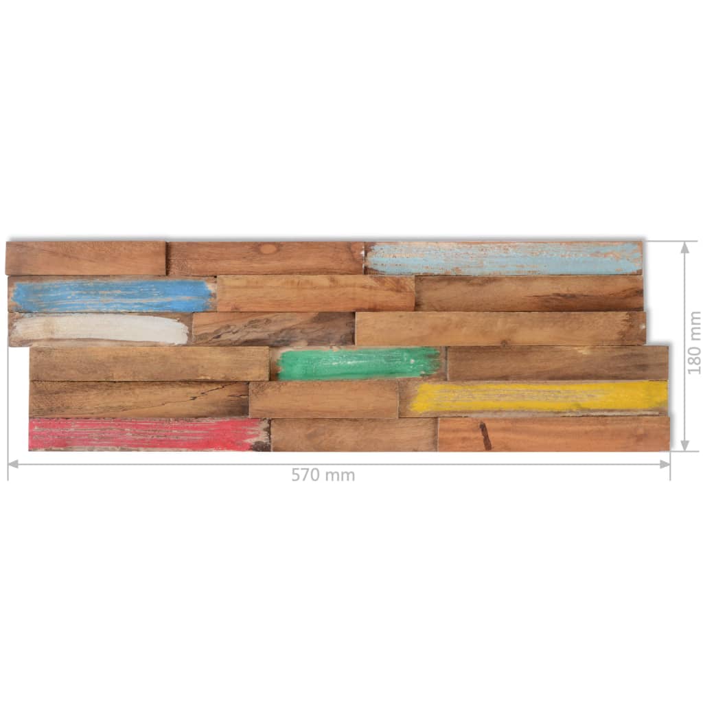 vidaXL Wall Cladding Panels Wall Covering Panels Wood Planks Recycled Teak