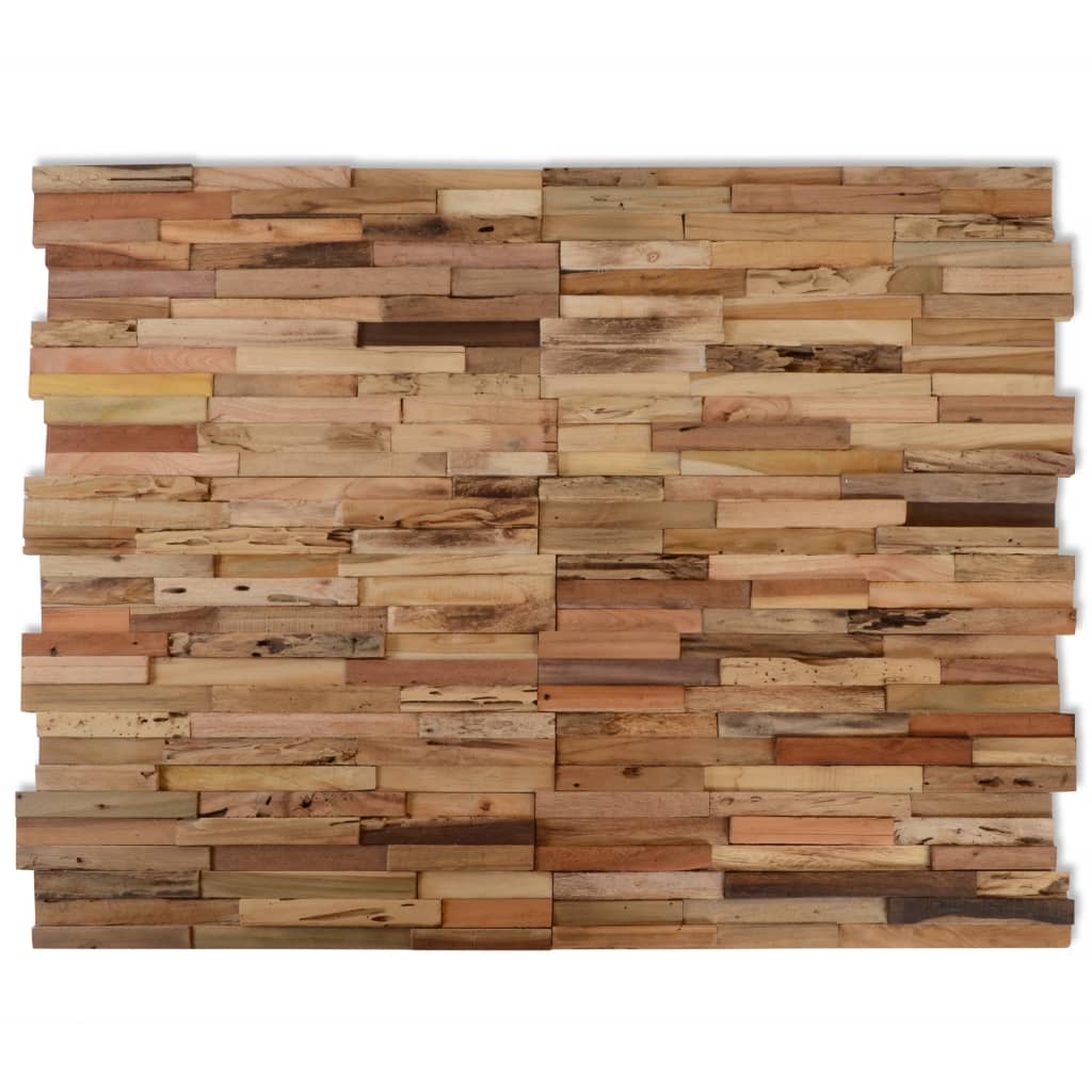 vidaXL Wall Cladding Panels Wall Covering Panels Wood Planks Recycled Teak