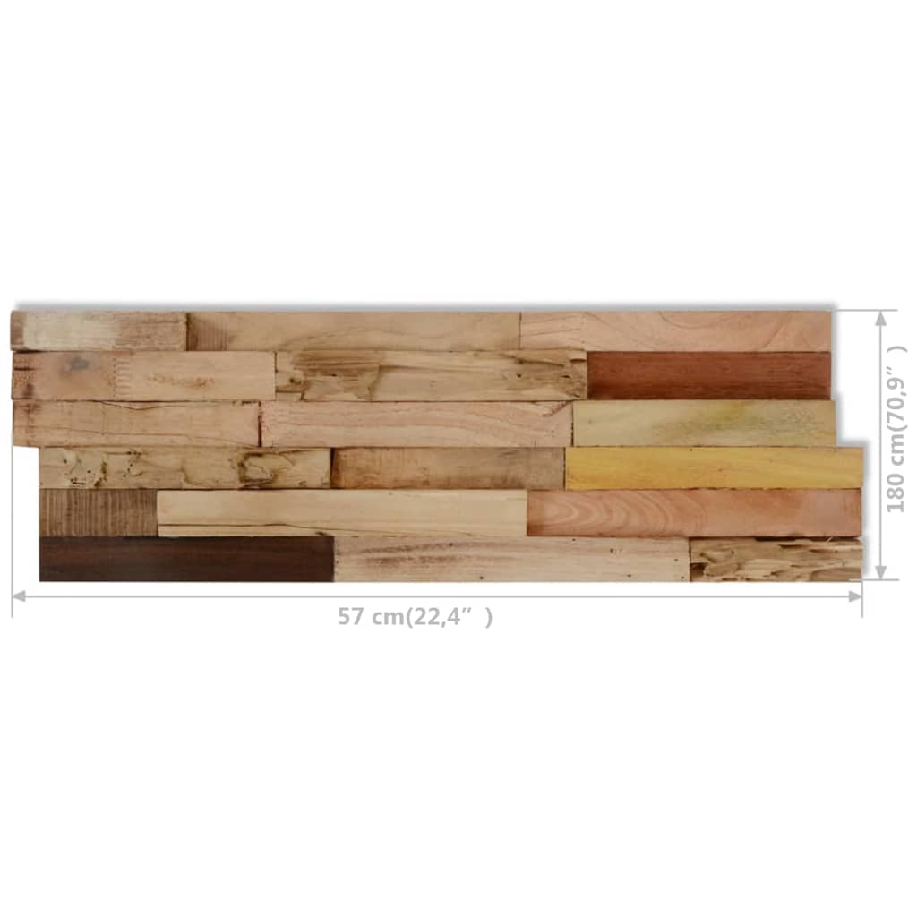 vidaXL Wall Cladding Panels Wall Covering Panels Wood Planks Recycled Teak