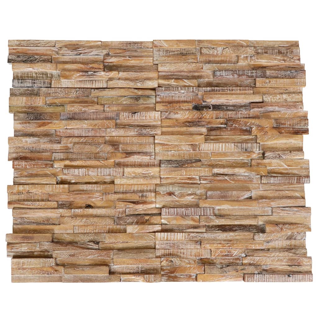 vidaXL Wall Cladding Panels Wall Covering Panels Wood Planks Solid Teak Wood