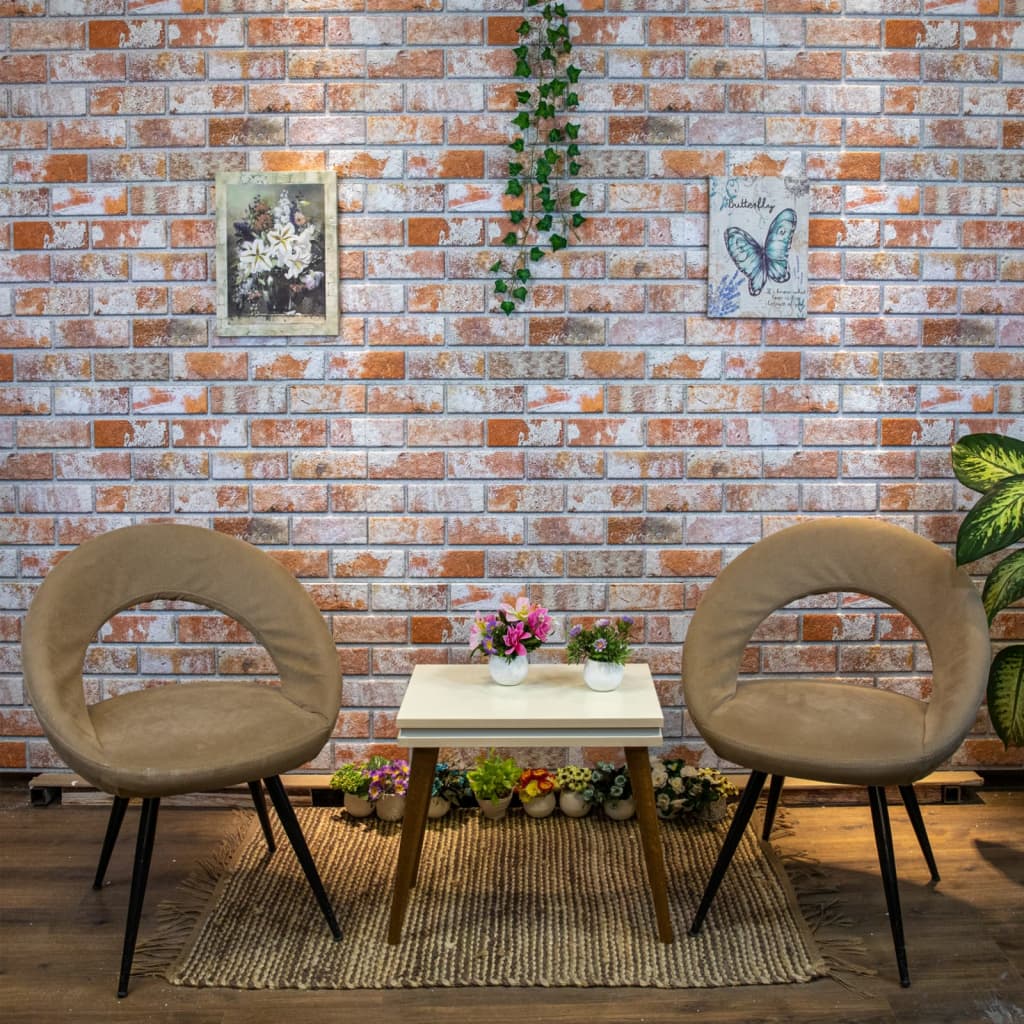 vidaXL 3D Wall Panels with Dark Brown Brick Design 10 pcs EPS