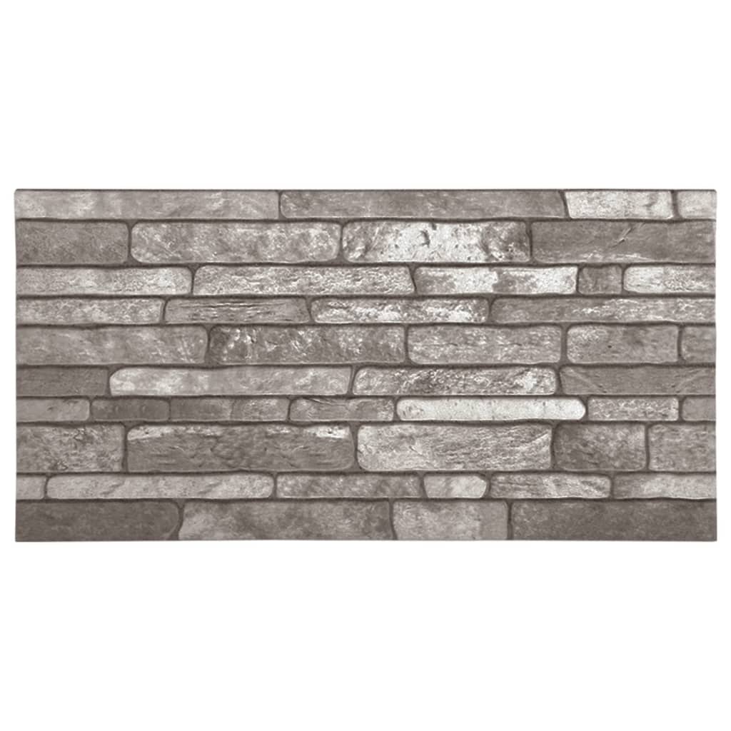 vidaXL 3D Wall Panels with Dark Brown Brick Design 10 pcs EPS