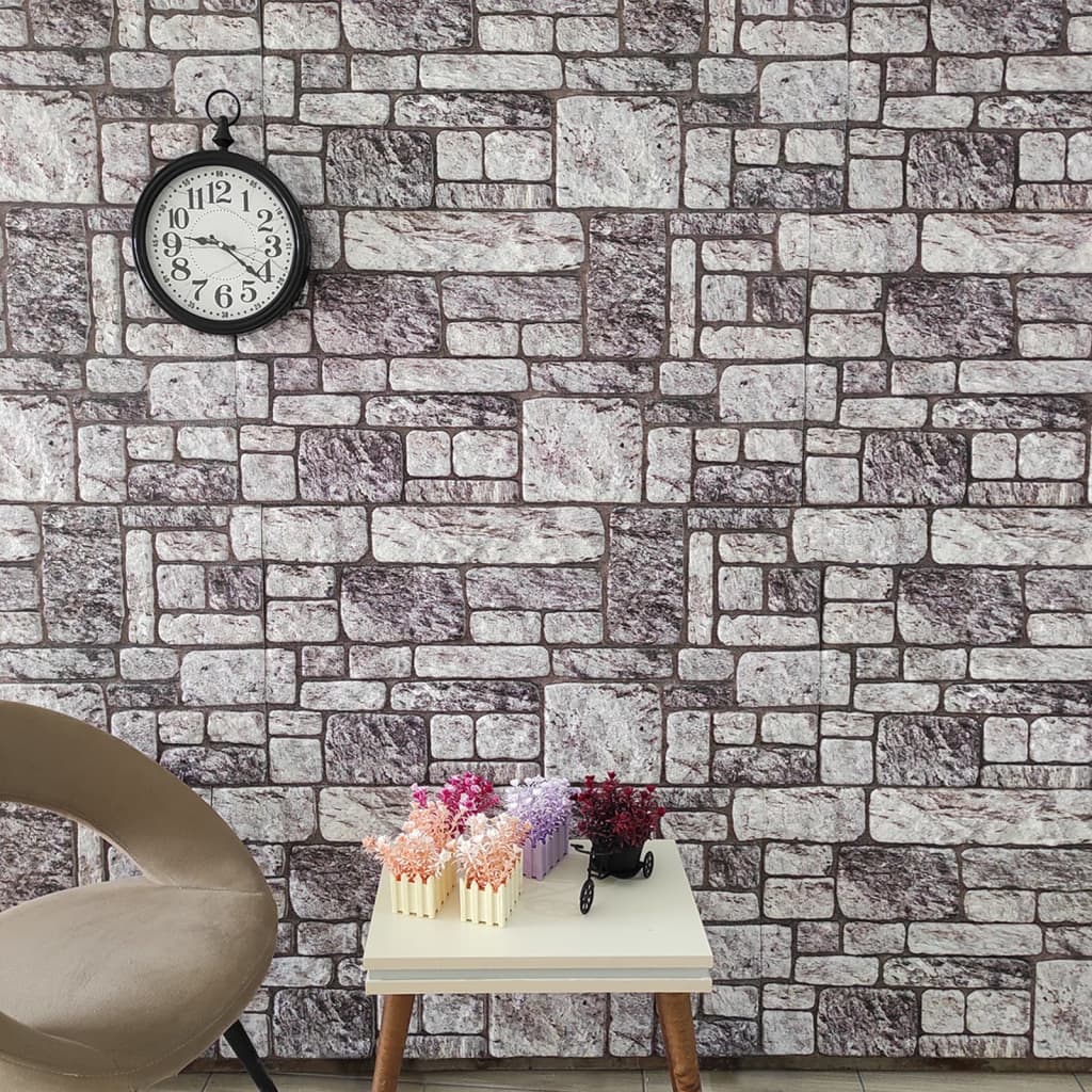 vidaXL 3D Wall Panels with Dark Brown Brick Design 10 pcs EPS