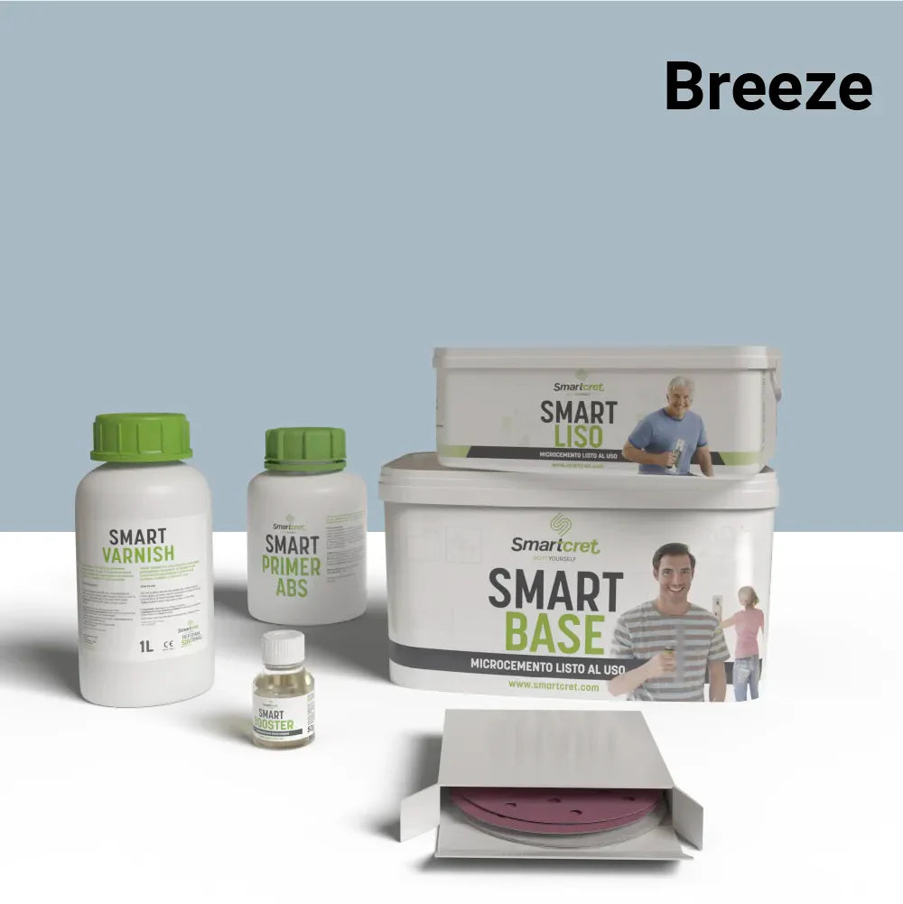 Kit de microcemento para lavabos con juntas de 4m²
