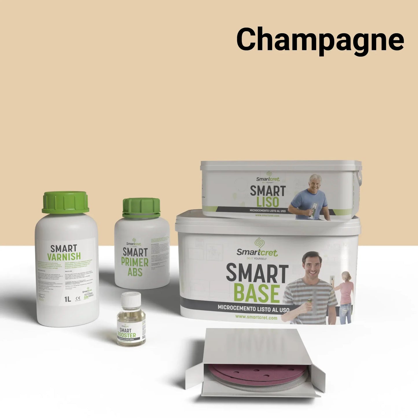 Kit de microcemento para lavabos con juntas de 4m²