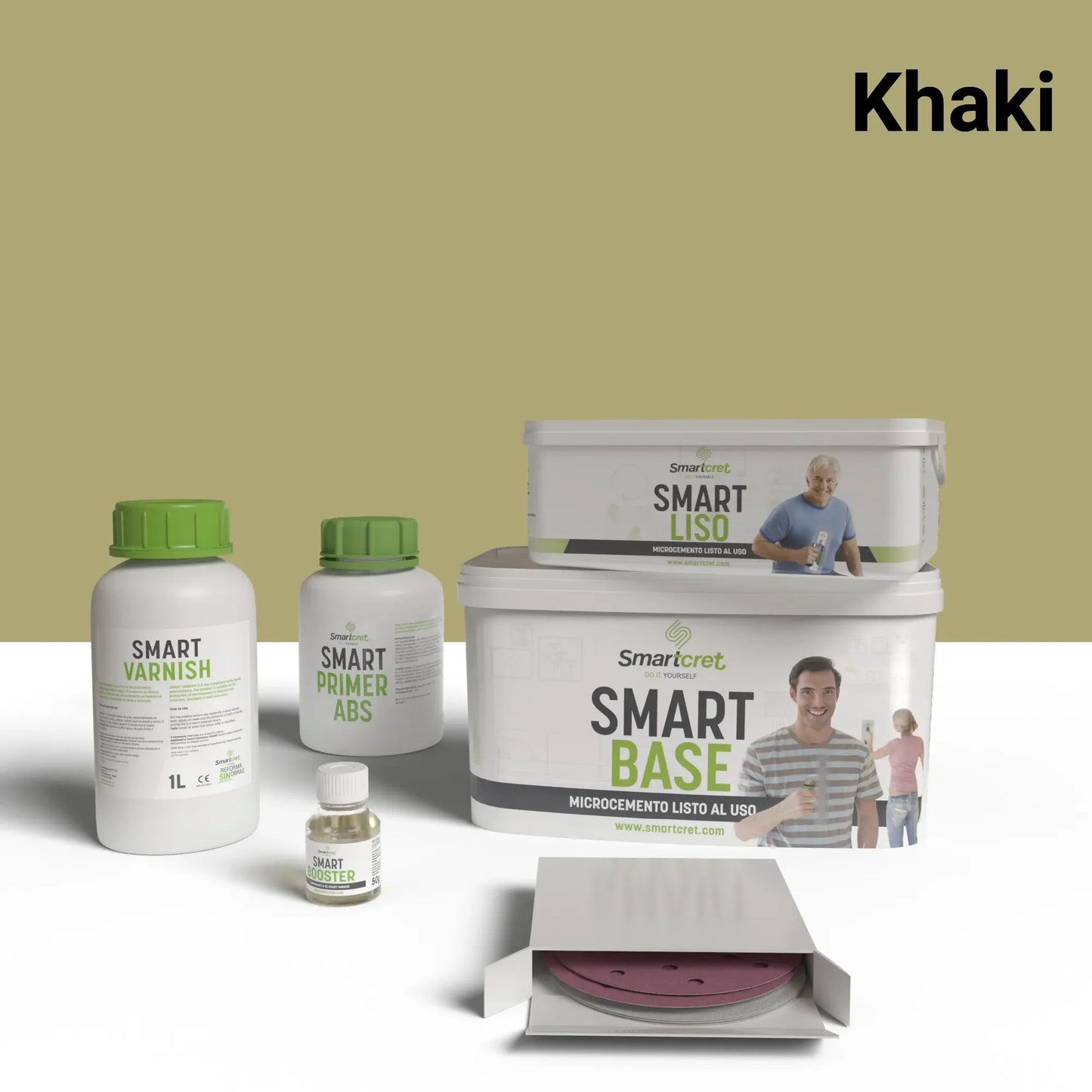 Kit de microcemento para lavabos con juntas de 4m²
