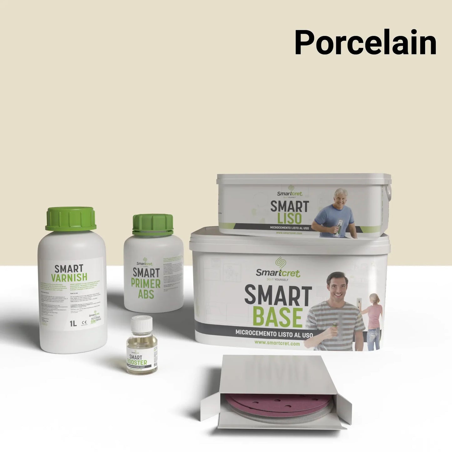 Kit de microcemento para lavabos con juntas de 4m²