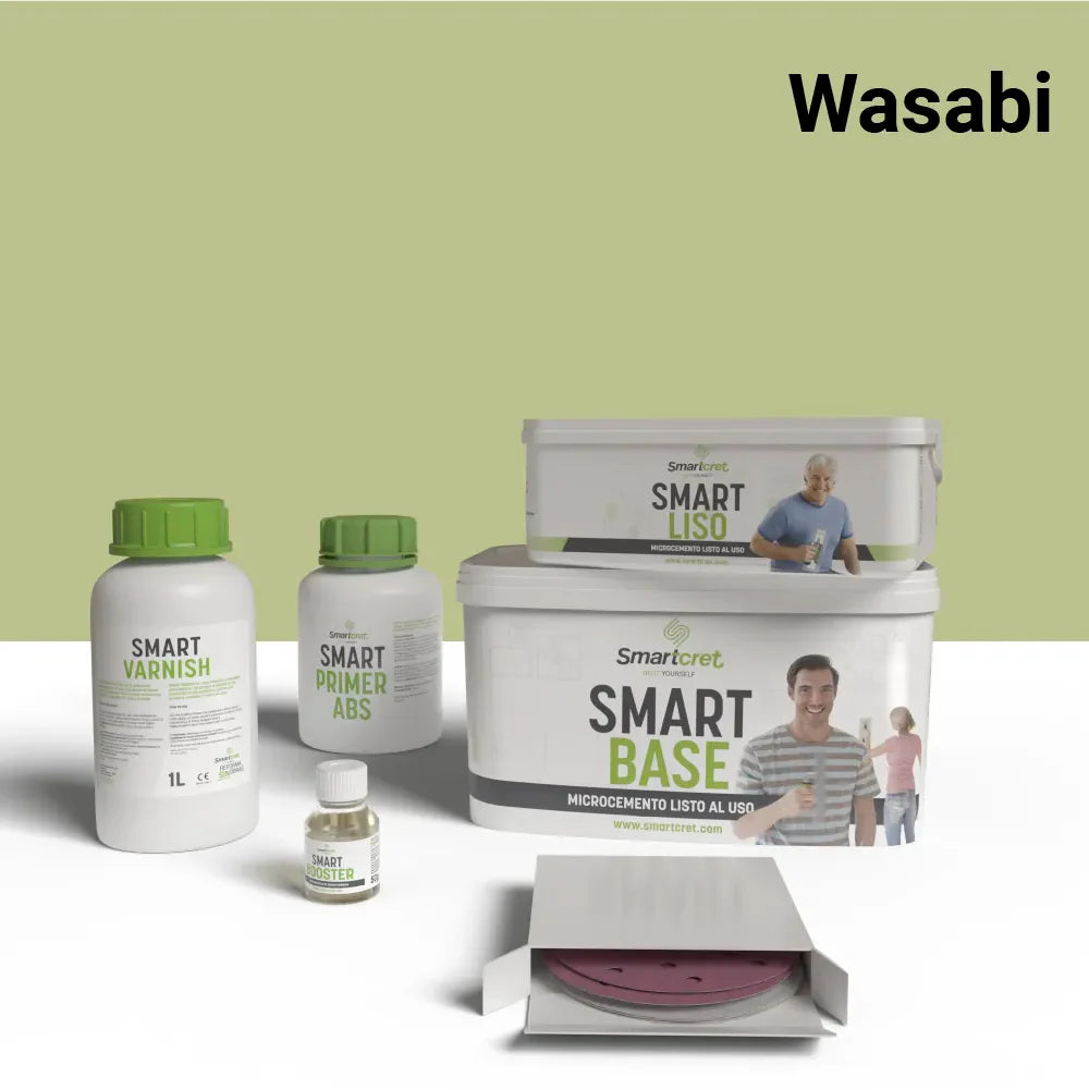Kit de microcemento para lavabos con juntas de 4m²