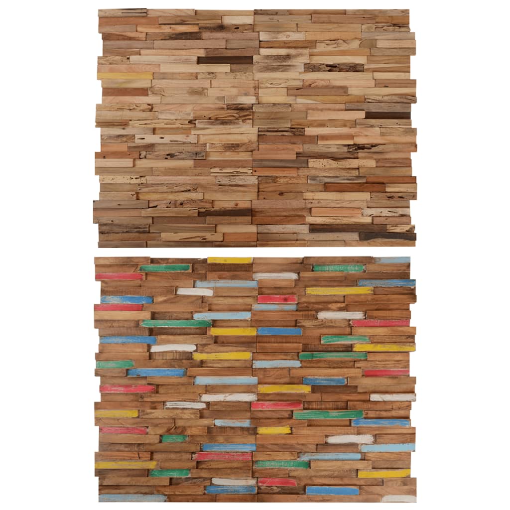 vidaXL Wall Cladding Panels Wall Covering Panels Wood Planks Recycled Teak