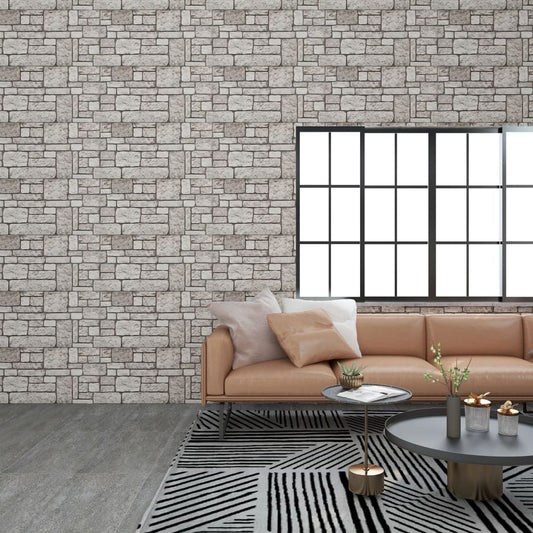 vidaXL Wall Paper 10 Pcs Waterproof 3D Wall Panel for Bedroom Kitchen EPS