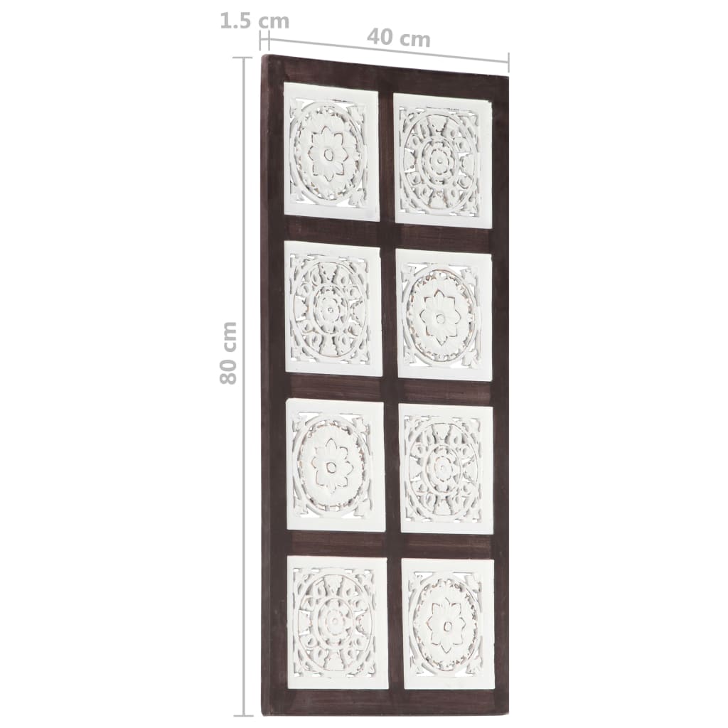 vidaXL Wall Panel Decorative Panel with Hand-Carved Design Framed Wall Art