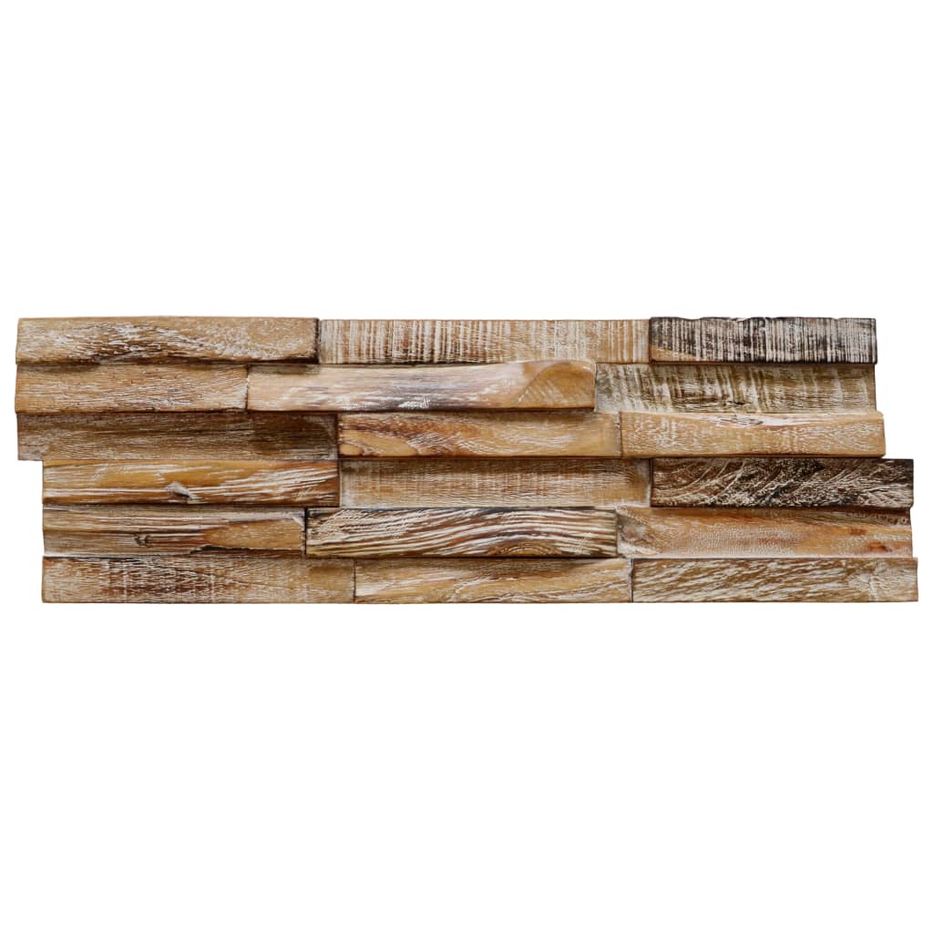 vidaXL Wall Cladding Panels Wall Covering Panels Wood Planks Solid Teak Wood