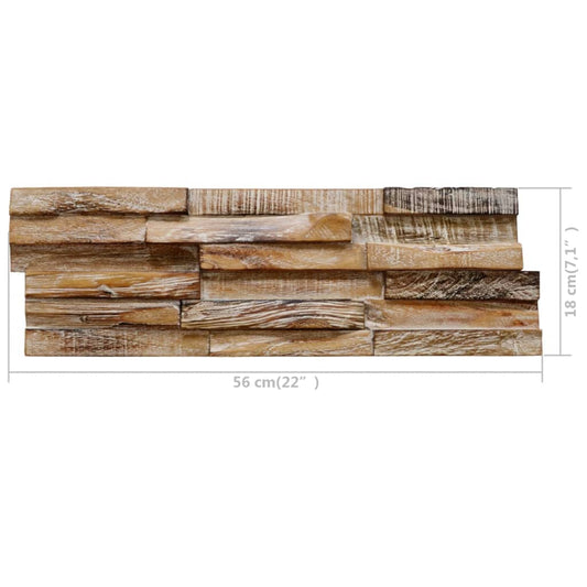 vidaXL Wall Cladding Panels Wall Covering Panels Wood Planks Solid Teak Wood