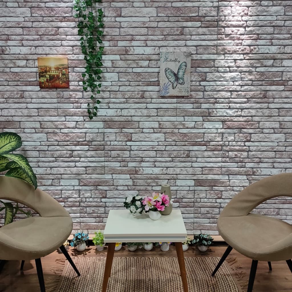 vidaXL 3D Wall Panels with Dark Brown Brick Design 10 pcs EPS